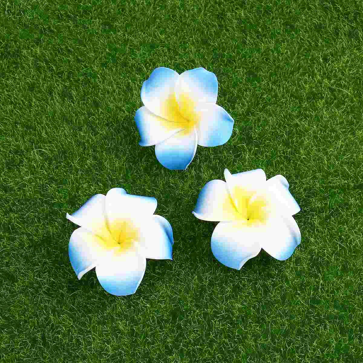 100 Pcs Hawaiian Flowers for Hair Clip Artificial Garland Plant Decorations Orange Accessories Wedding 6cm Folower Bride