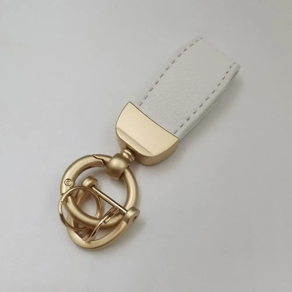 Microfiber Leather Car Keychain with Zinc Alloy Ring Anti-lost Car Key Chains Heavy Duty Universal Key Ring Men and Women