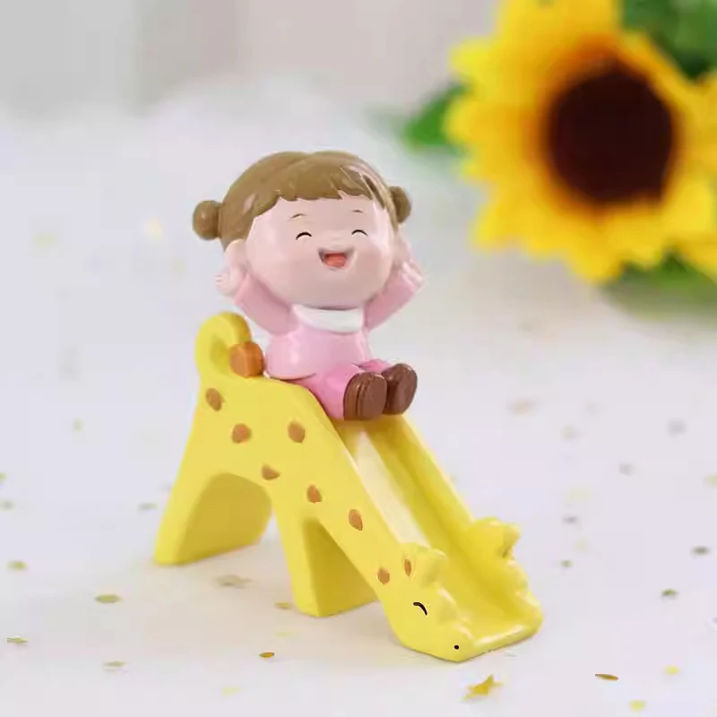 Kindertag Baby Rutsche Kuchen Dekoration für Kinder Jungen und Mädchen Kindergarten spielen kreative süße Kinderdekoration – Detail 4