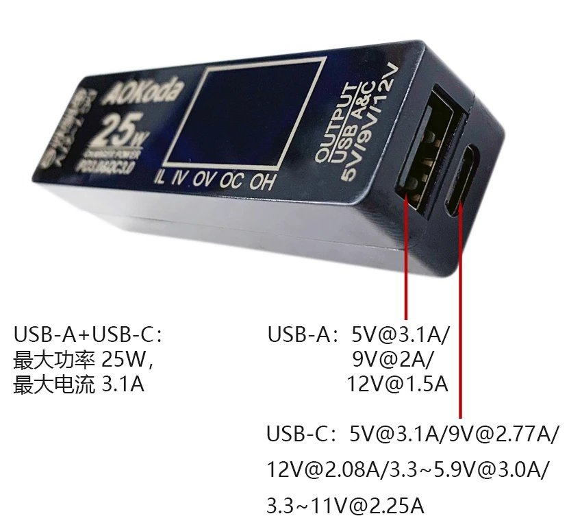 Chargeur de téléphone portable USB, QC3.0 Revelcount60 vers PD3.0, évolution rapide
