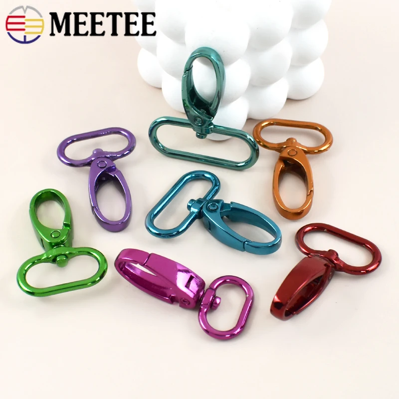 

2-10Pcs Meetee 20-38mm Bag Straps Metal Buckles Swivel Lobster Clasp Handbag Spring Snap Hook DIY Carabiner Hardware Accessories