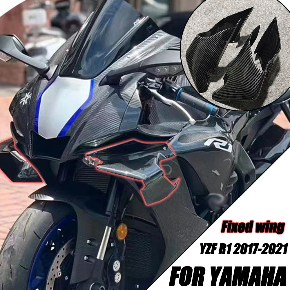 

Motorcycle Winglets Aerodynamic Wing Kit Spoiler Accessories For Yamaha YZF R1 2021-2023 YZF R1 2017-2021