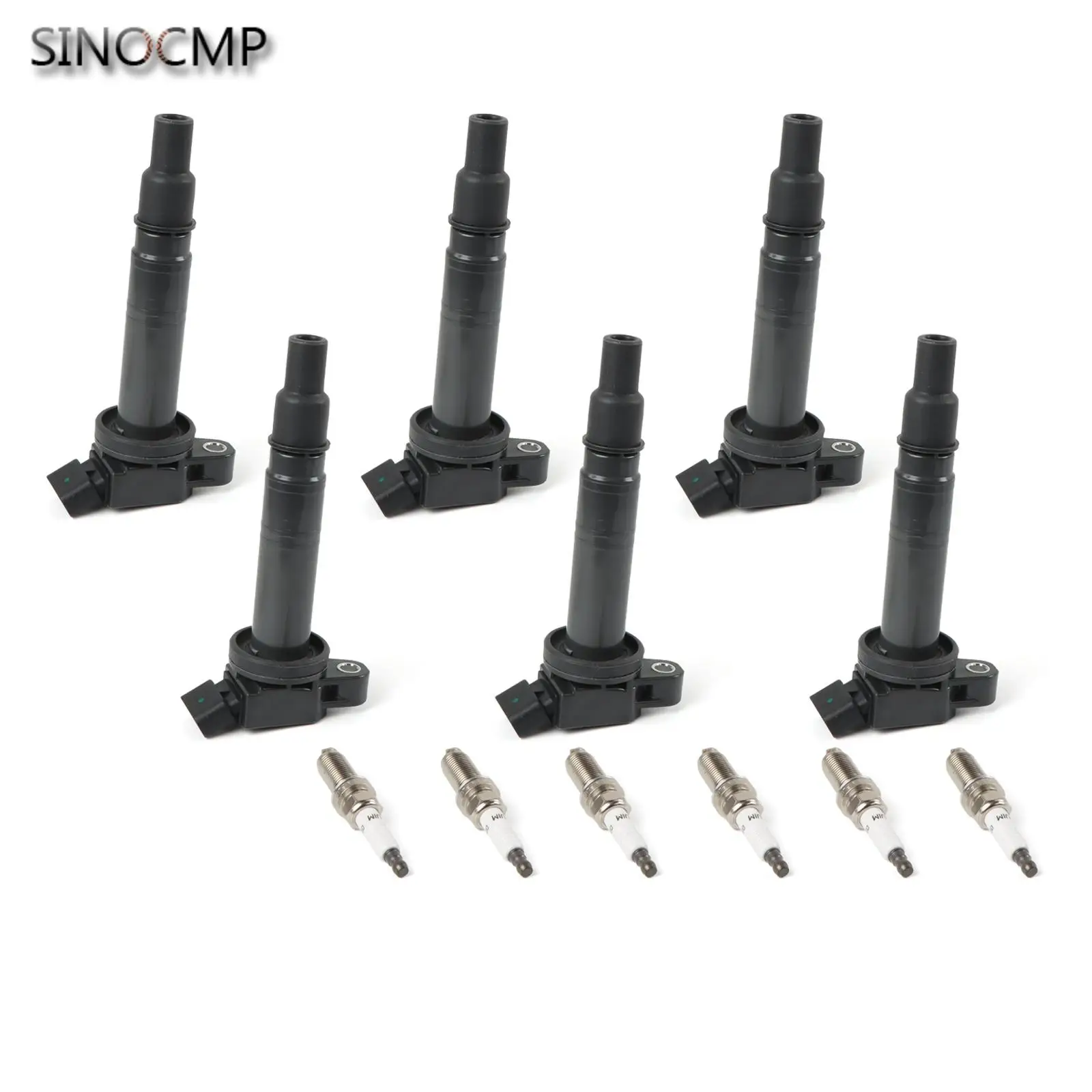 

UF495 90919-02248 90919A2001 6pcs Ignition Coils +6pcs Double Iridium Spark Plugs For Toyota Tacoma 4Runner 4.0L Lexus Car Parts