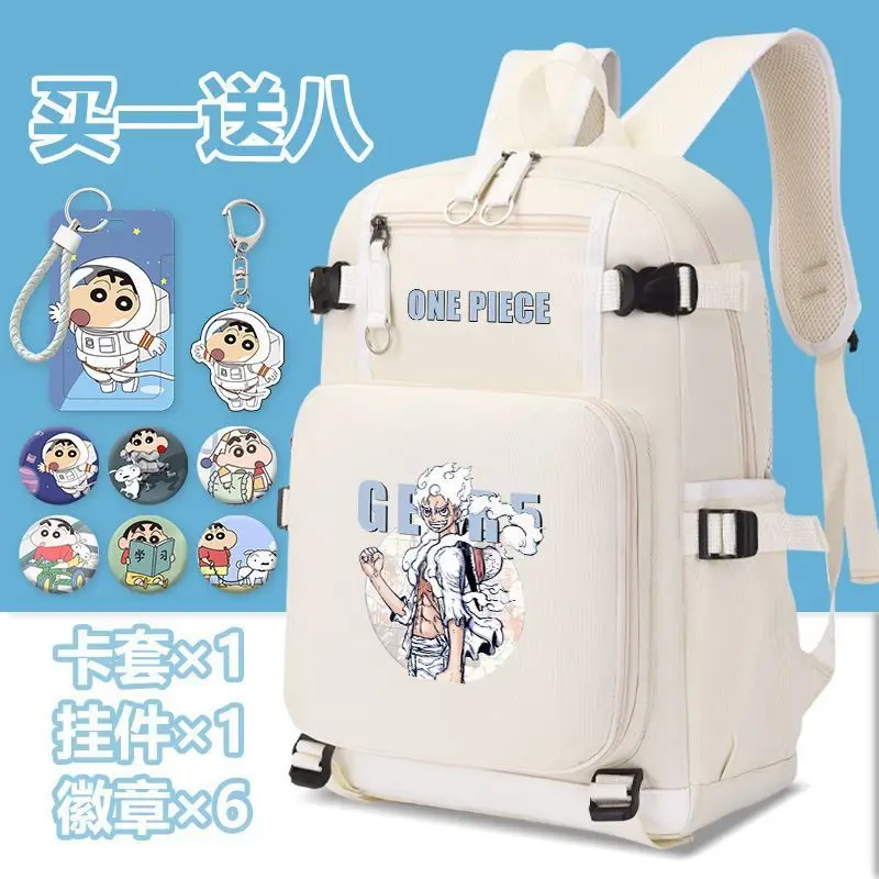 One Piece New Cartoon Student Schoolbag Large Capacity Casual and Lightweight Shoulder Pad Waterproof Stain Resistant Backpack