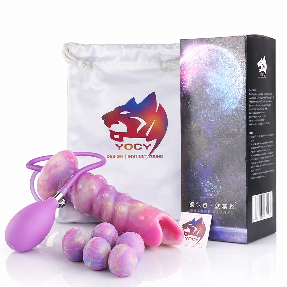 YOCY Fantasy Anal Sex Ovipositor Toy Luminous Lay Eggs Dildo Masturbation Butt Plug Adult Sex Toys G-Spot Anal stimulation Toys