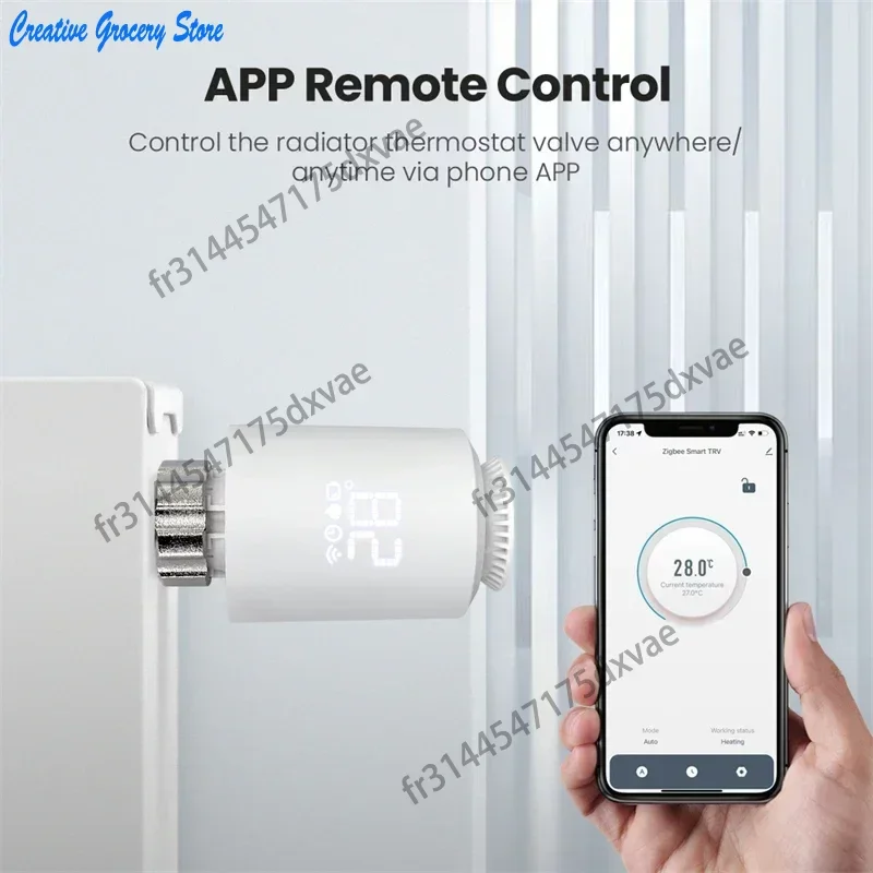 Tuya ZigBee Radiator Actuator Thermostat Smart TRV Thermostatic Valve Temperature Controller Support Alexa Google Home TRV06