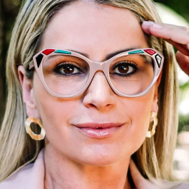 نظارات مضادة للضوء الأزرق، نظارات رائعة على شكل عين القطة للنساء والرجال، نظارات تسوق تحجب الضوء الأزرق، نظارات كمبيوتر للرجال والنساء