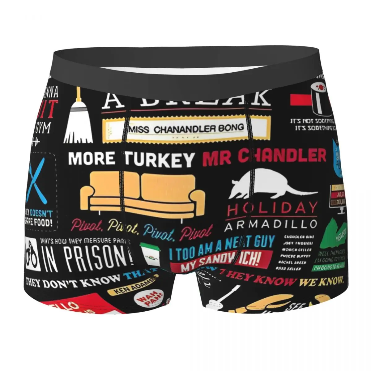 

Friends TV Show Poster Underwear Program Cartoon Man Panties Design Elastic Boxer Shorts High Quality Shorts Briefs Big Size