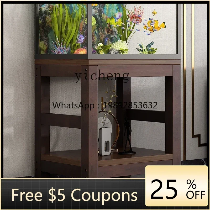 J1   shelf Solid wood small and medium base Load-bearing fish tank rack Customized fish tank cabinet bottom shelf