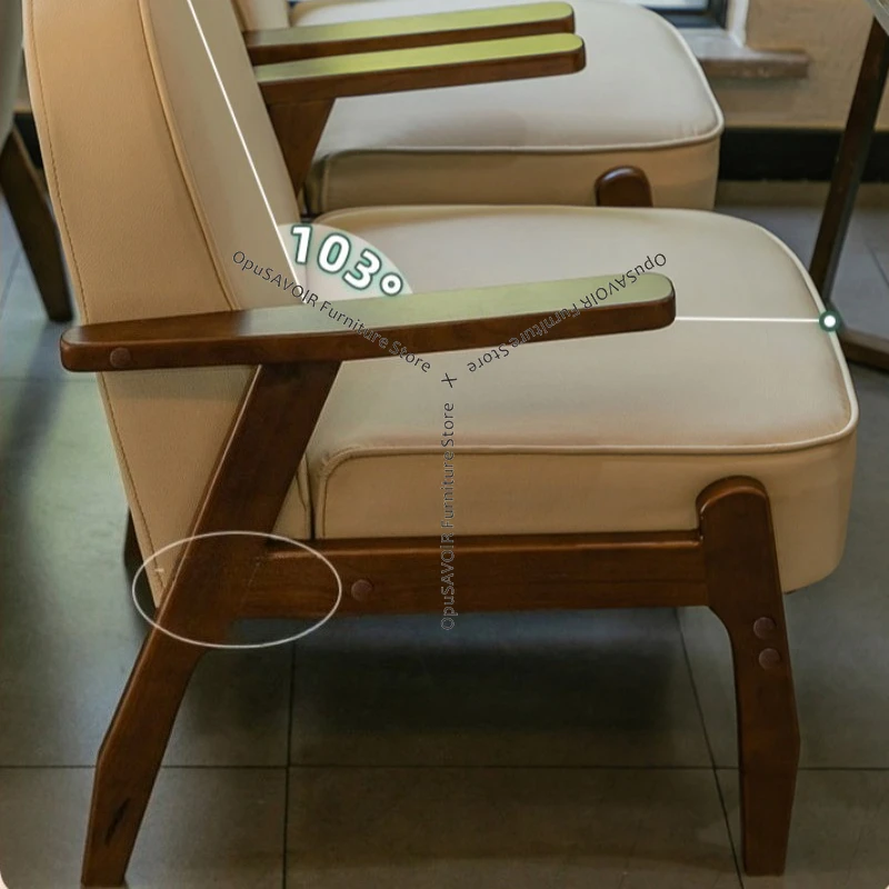 Commercial Cafe Furniture Set Solid Wood Table Chair with Booth Seating Tea House Milk Tea Shop Lounge Negotiation Area JT40C view 6