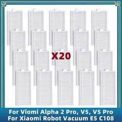 Filtro Hepa Compatible para a Xiaomi Robot Vacuum E5 C108 / Viomi Alpha 2 Pro / Viomi V5, V5 Pro piezas de repuesto, accesorios