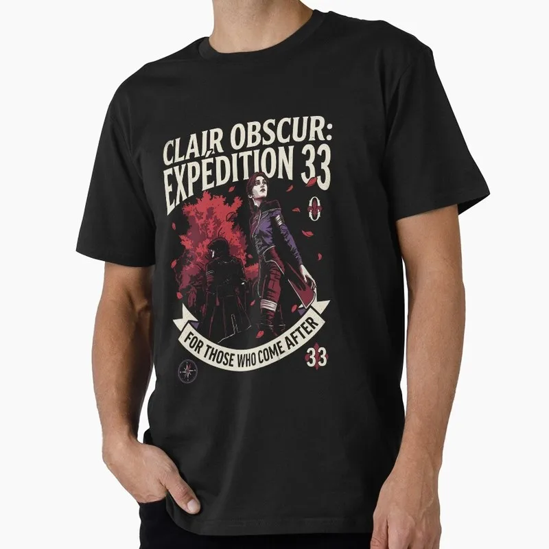 Clair Obscur Expedition 33 Retro RPG Gamer Graphic T-Shirt Gift for Gamers Unisex Short Sleeve Casual Streetwear Tee