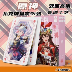 Genshin Auswirkungen Spielkarte Poker Spiel Papier Poker Anzug Anime Papier Gaming Karten Magie Cartoon Geschenk Sammlung Set