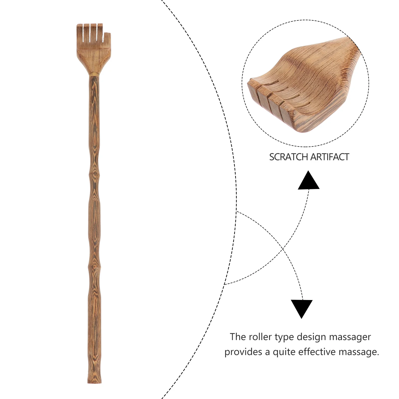 Arranhador traseiro de madeira, longo alcance, resistente, ferramenta confortável para idosos, ideia de presente, uso de cuidados de saúde