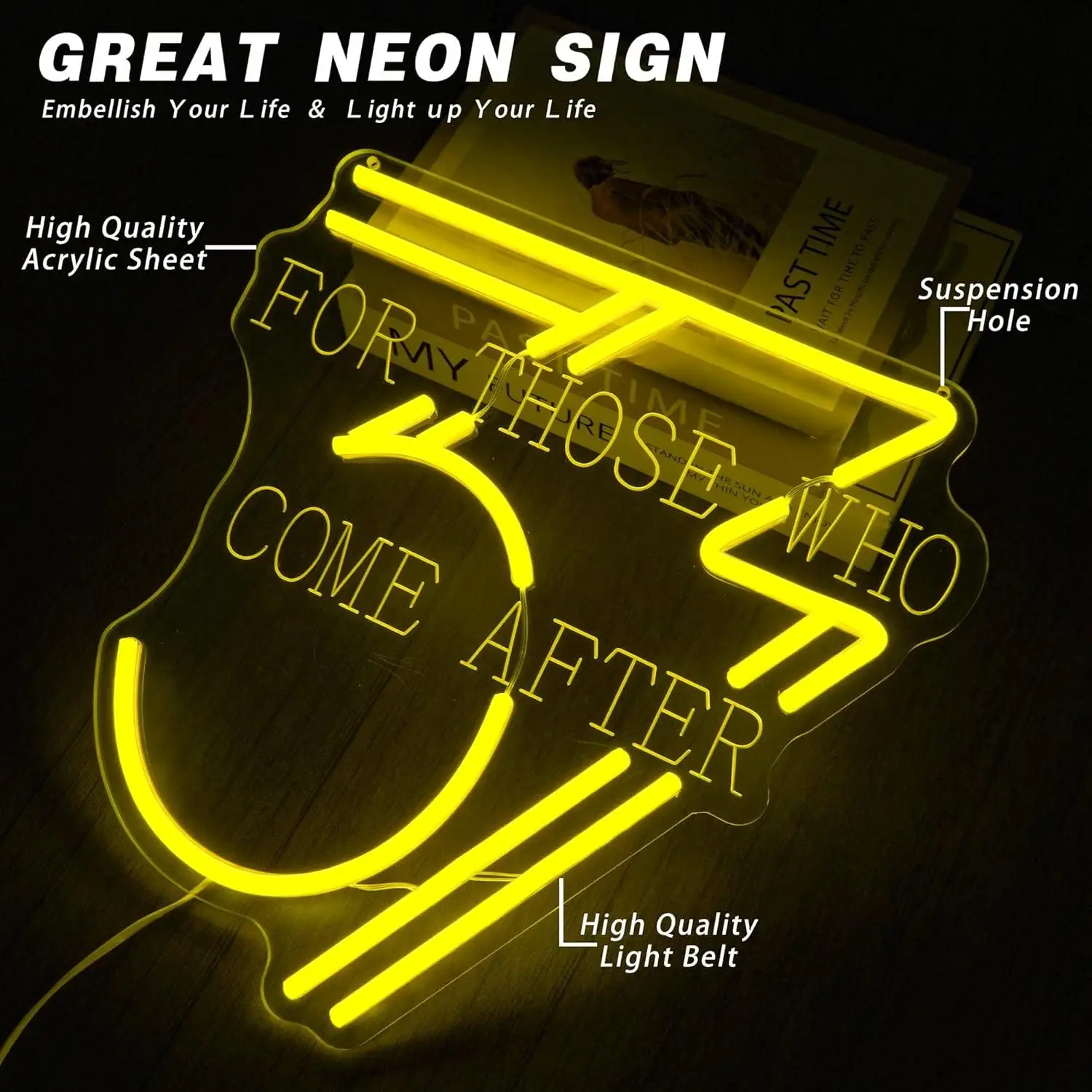 For Those Who Come After Neon Sign 33 RPG Game Themed Neon Light for Gamer Room Fantasy World Decor Gifts for RPG Enthusiast - view 4