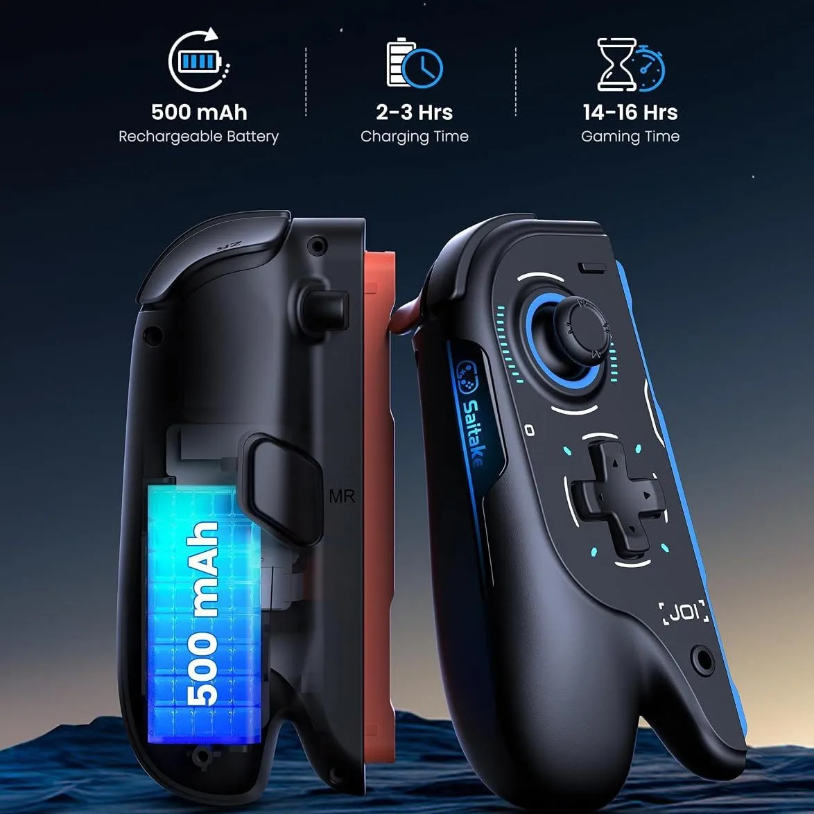 Wireless L/R Gamepad for Switch 2 NS2, Joycon Replacement Controller, 9-Axis Gyro RGB Light Turbo Macro Programmable Joystick