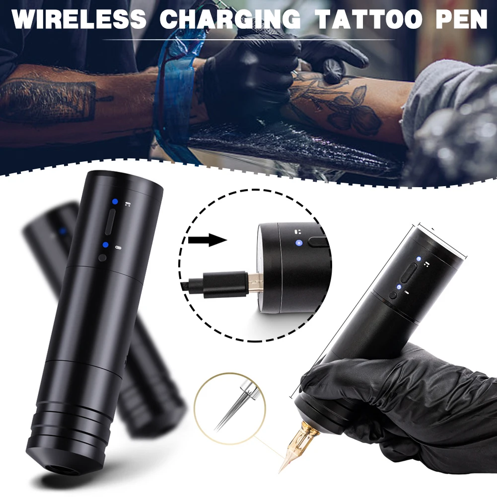 Professional Wireless Tattoo Pen Machine Powerful Coreless DC Motor Fast Charging 2000mAh Lithium Battery for Artist Dermografo