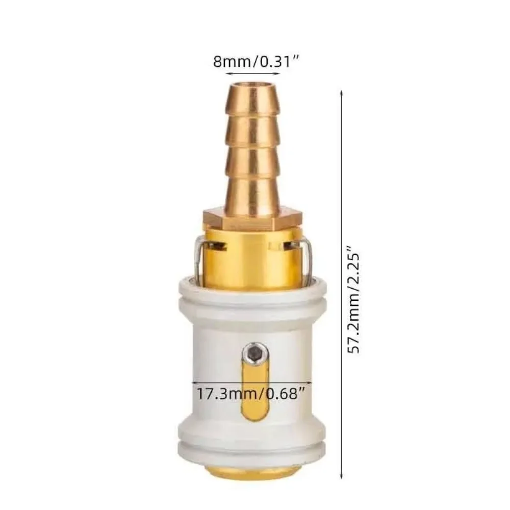6.5/8mm Air Chuck Adapter Solid Brass Durable Pump Adapter Quick Connect Tire Valve Clip Compressor Pump Accessories