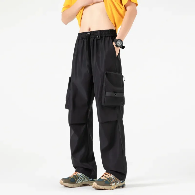 

New autumn versatile loose drawstring casual cool and stylish American wide leg cargo pants