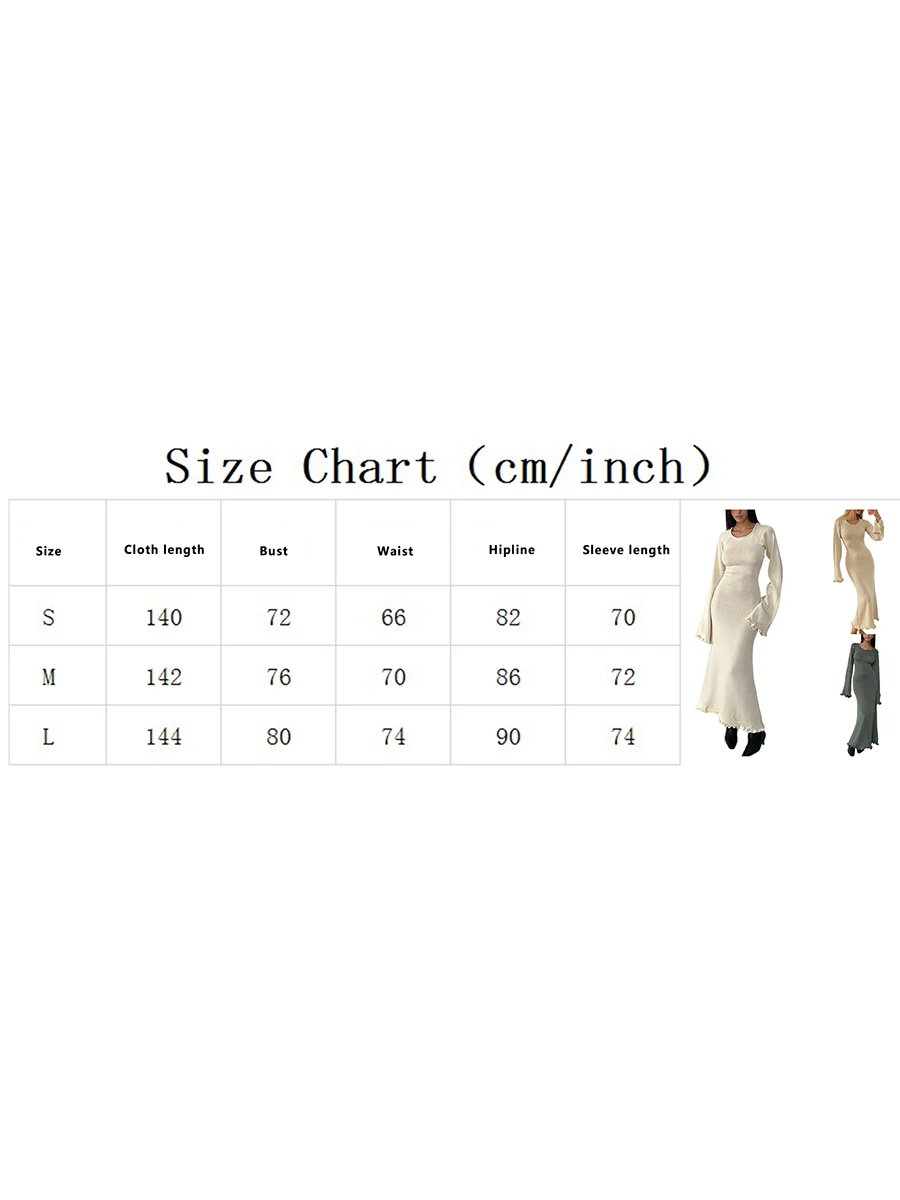 فستان نسائي ضيق بأكمام طويلة محبوك ، ربطة عنق عارية الذراعين ، رقبة مستديرة ، كشكشة ، أحادي اللون ، ملابس شاطئ غير رسمية ، موضة