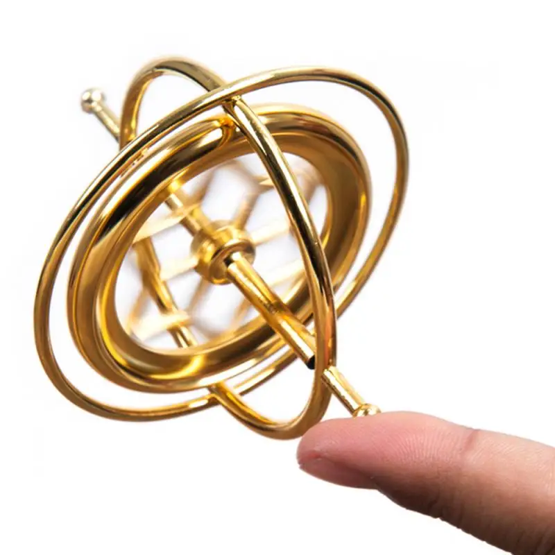 Metal Self-balancing Finger Gyroscope Toy Anti-gravity Colorful Metal Gyro Adults Kids Decompression Stress Relief Spinning Toy