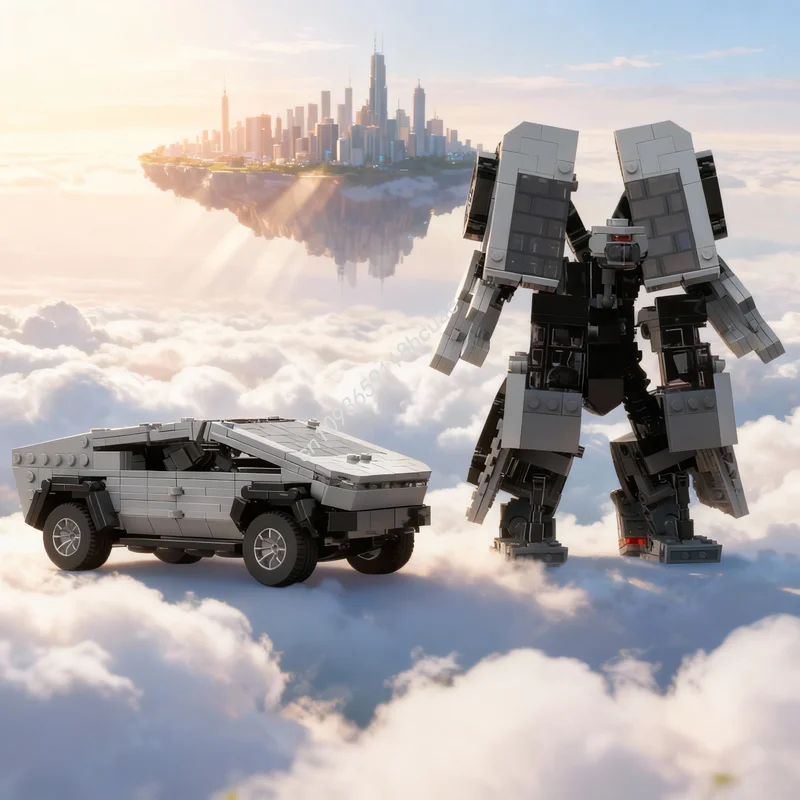 

561 деталей MOC Конструктор «Кибертрак» (трансформер), модель «Городские чемпионы», развивающий конструктор, рождественский подарок, игрушка для детей, кирпичики