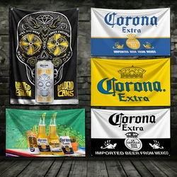 3x5 Ft Beer Brand Coronas Extra Retro Flag Polyester Printing Banner for Garage Wall Art Out Door Decoration With Brass Grommets