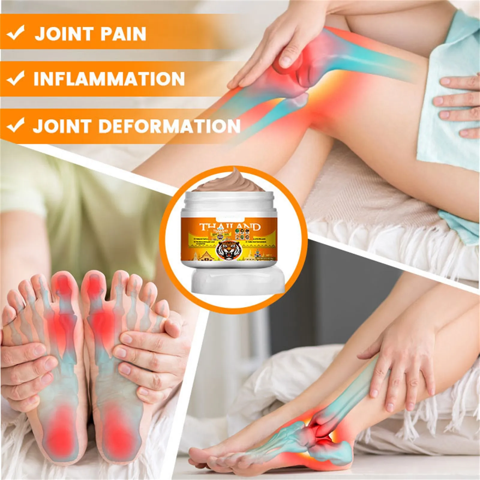 2024 New Joint Pain Ointment, Paste For Relief Reduce Swelling Muscle Soreness Paste Knee Ointment Soothes Feet Knees