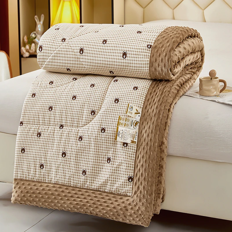 

Новинка 2025 года, утолщенное зимнее бархатное теплое одеяло Doudou, универсальное студенческое общежитие, без наволочки