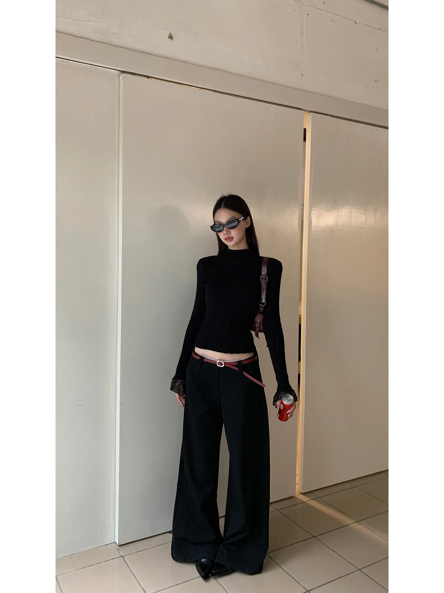 

Slim Fit Long Sve трикотаж для женщин, зимняя верхняя одежда, внутренняя одежда, элитный повседневный удобный вязаный топ