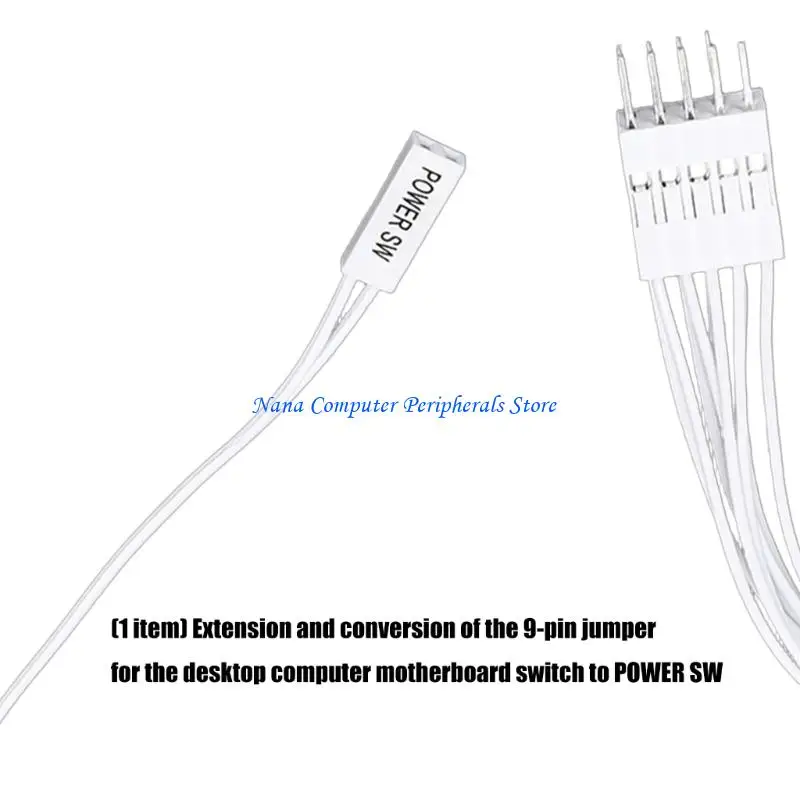 F68C Computer Case Power Button Extension Cable for Two Location Control Modification