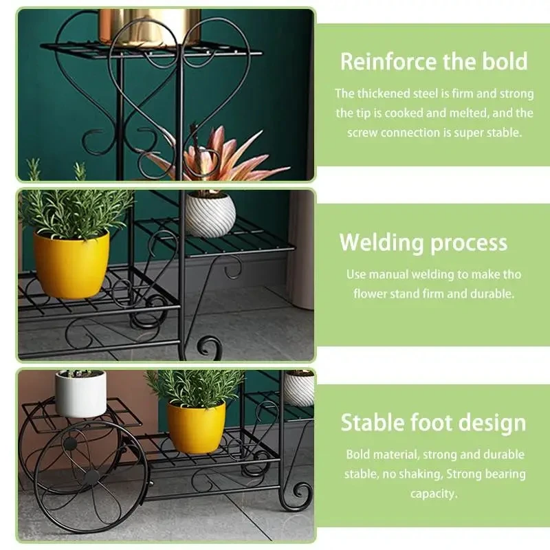 4 Tiers Iron Plant Stand Bonsai Display Shelf Flower Pot Plant Shelves Garden Patio Balcony Decorations Hot Sale