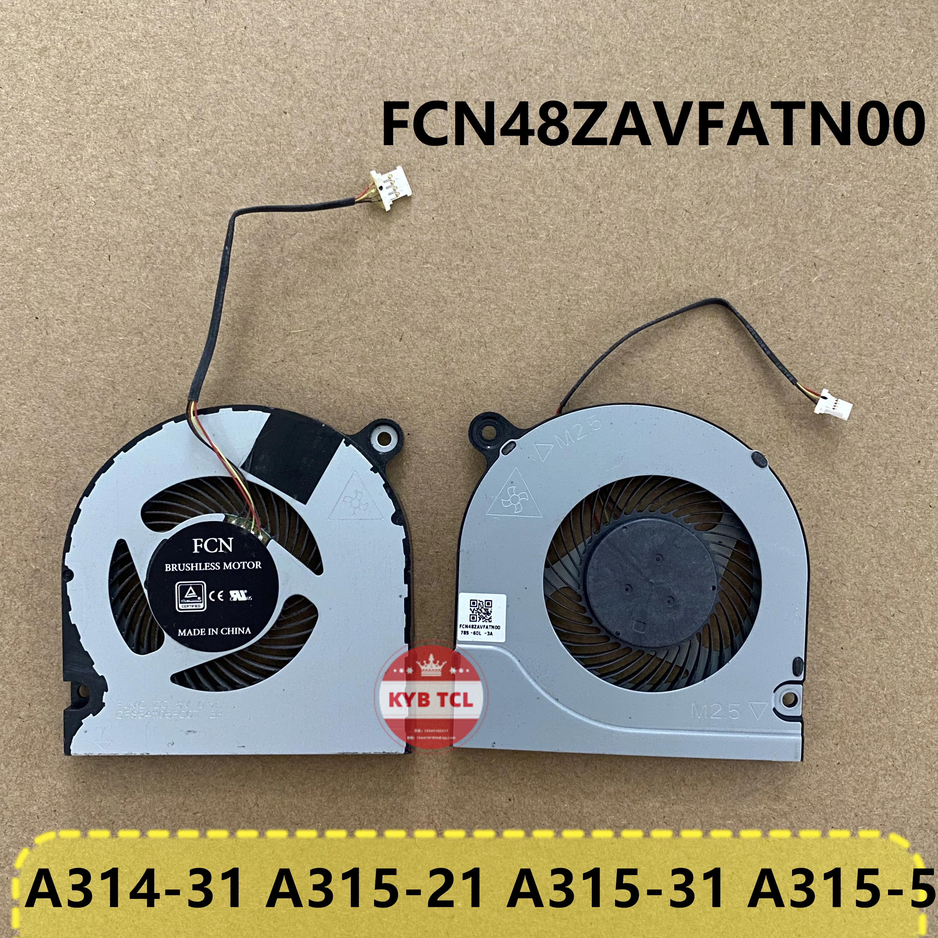 FCN48ZAVFATN00 Laptop CPU Cooling Fan For Acer Aspire 3 A314 A315 A514 A515 A517 A615 A314-31 A315-21 A315-31 Notebook