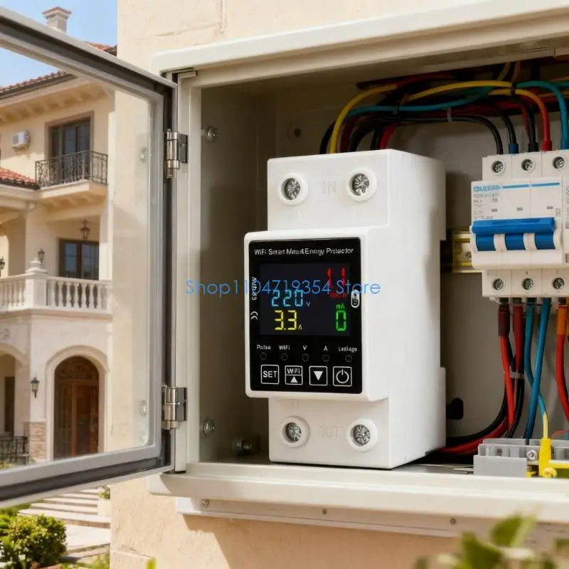 0XLD Intelligent Power Breaker With Mobile Monitoring Adjustable Electric Leakage Defense for Household Appliance Safe