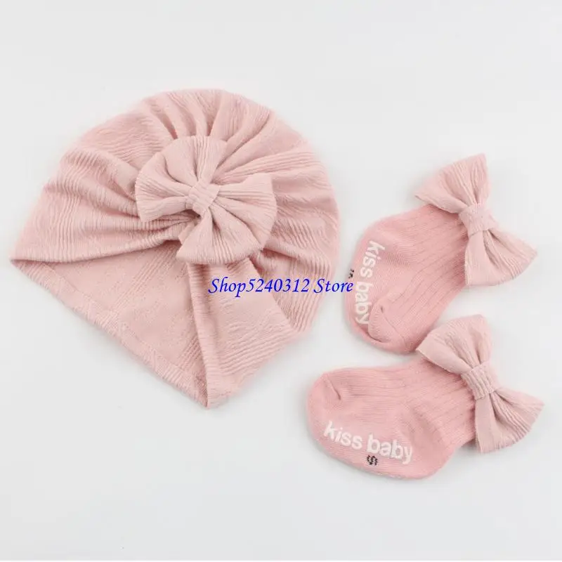 

634C шапка для малышей, носки, костюм, модная простая шапка для новорожденных, реквизит для фотосъемки ребенка