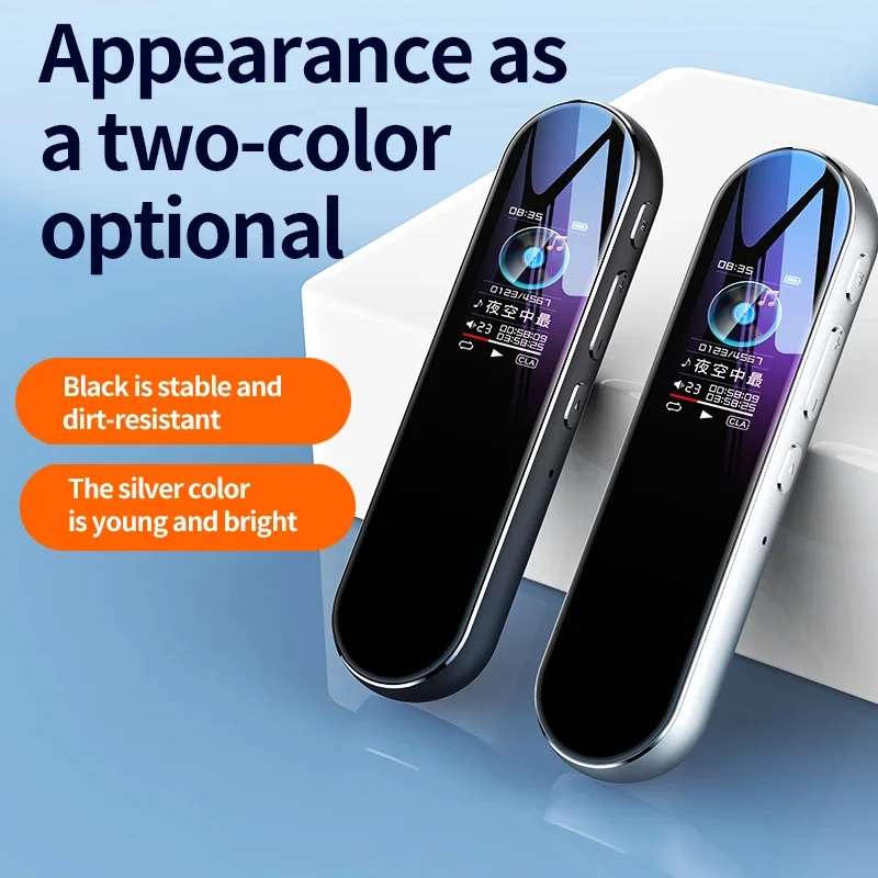 

128GB Multi Functional Voice Recorder Color Screen HIFI Music Player Intelligent Noise Reduction Timed Segmented Recording Pen