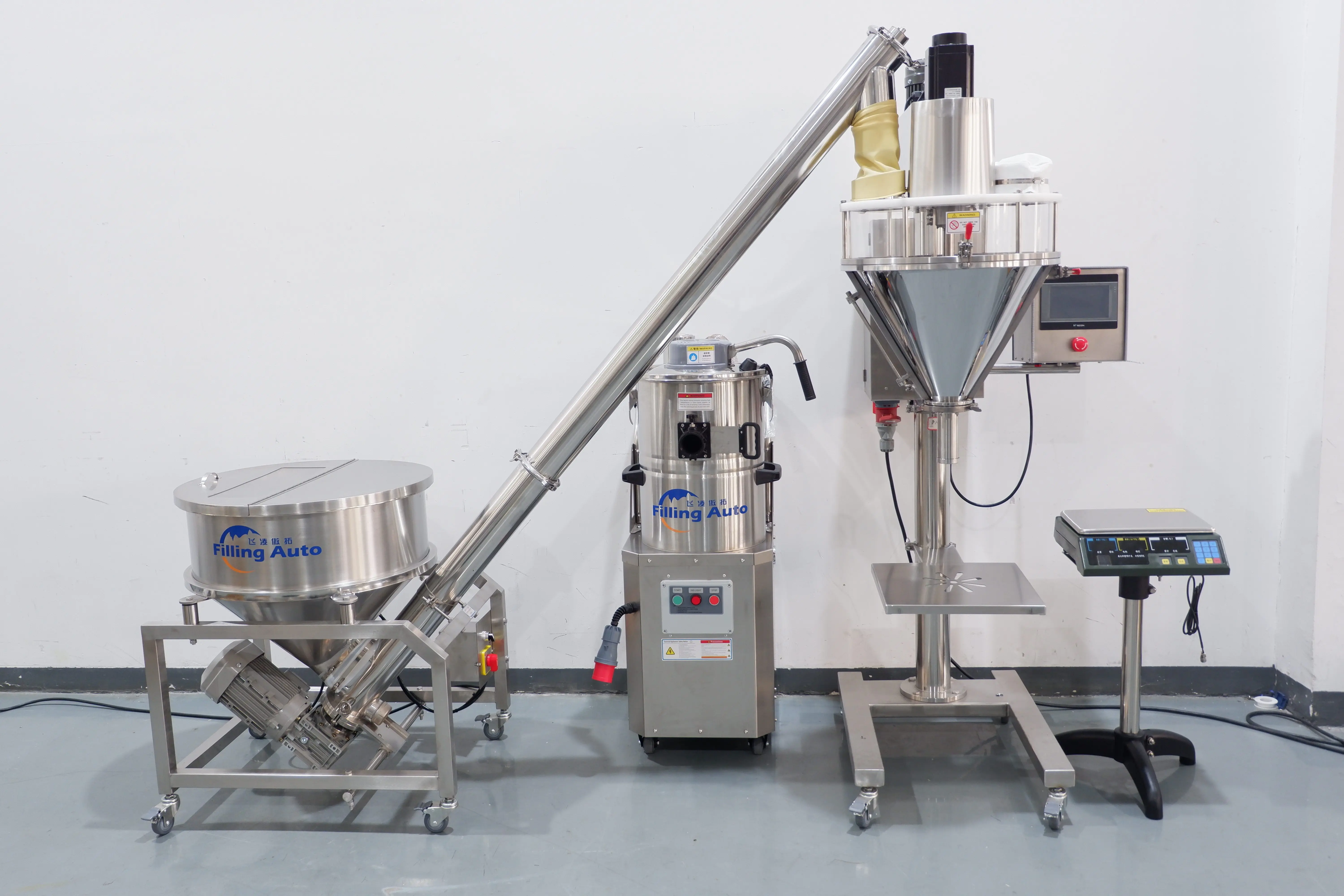 Semi Automatic Screw PLC Controlled Powder Filling Machine For Beverage Chemical Detergent Sugar Salt Flour Pouch/Bags Packing