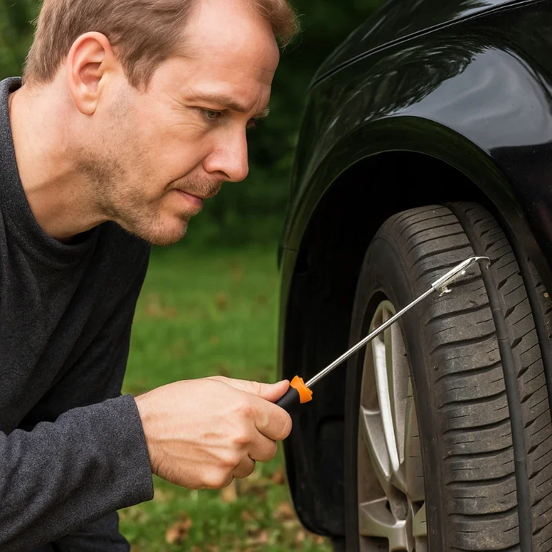 

Car tire stone cleaning tool multifunctional tire stone cleaning hook stone picking device buckle picking hook removal stone