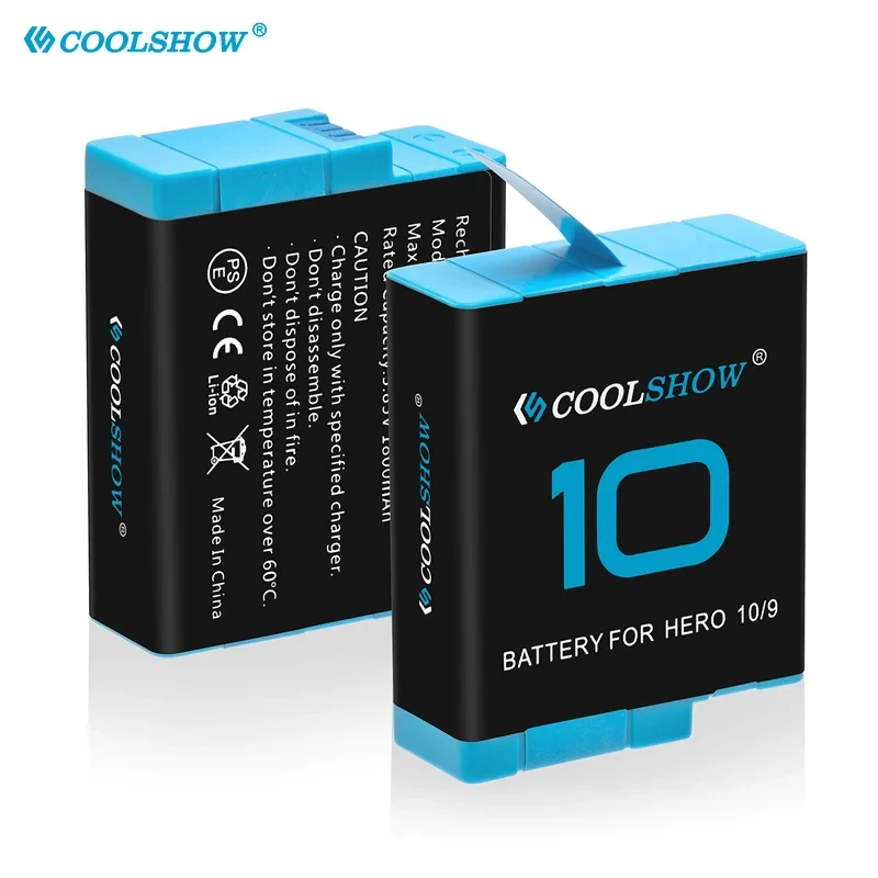 For Gopro Hero 10 Black Battery 1800mah For Gopro12 Gopro11 Gopro 9 Batteries Action Camera Accessories