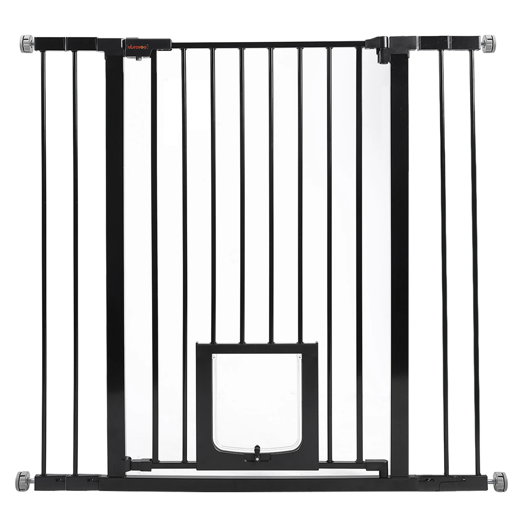 Cancello per bambini per porte e scale, montaggio a pressione, senza foratura, cancello di sicurezza per porta metallica con chiusura automatica per bambini e animali domestici