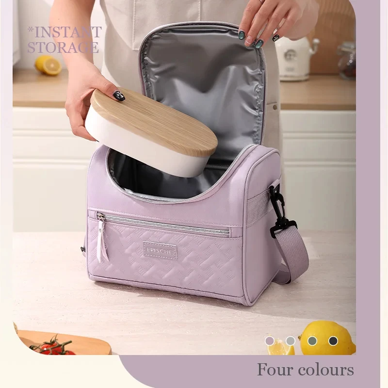 Zagęszczony Lunch Przenośny dziecięcy Bento Piknik na świeżym powietrzu Izolowany pojemnik na lunch Torba Transgraniczna izolacja na zimno Ice Pack