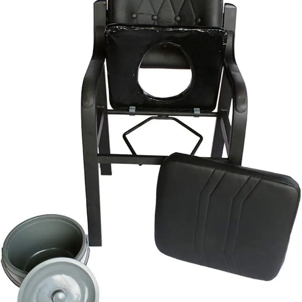 كرسي صوان عالي التحمل من القطيفة لكبار السن، مقعد مرحاض آمن للحمام مع إطار دعم