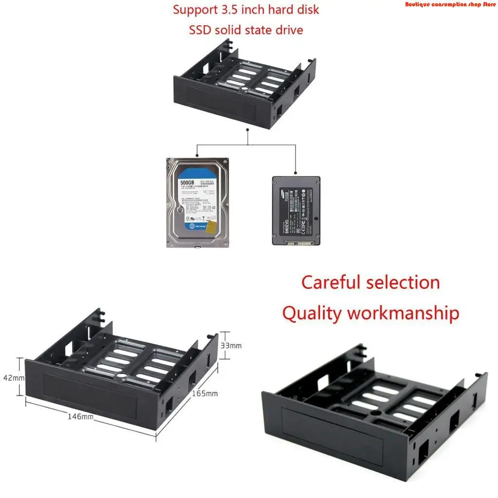 L9NA HDD Caddy Frame Bracket Hard Drive Disk Tray Holder 3.5inch 2.5inch SSD Bracket