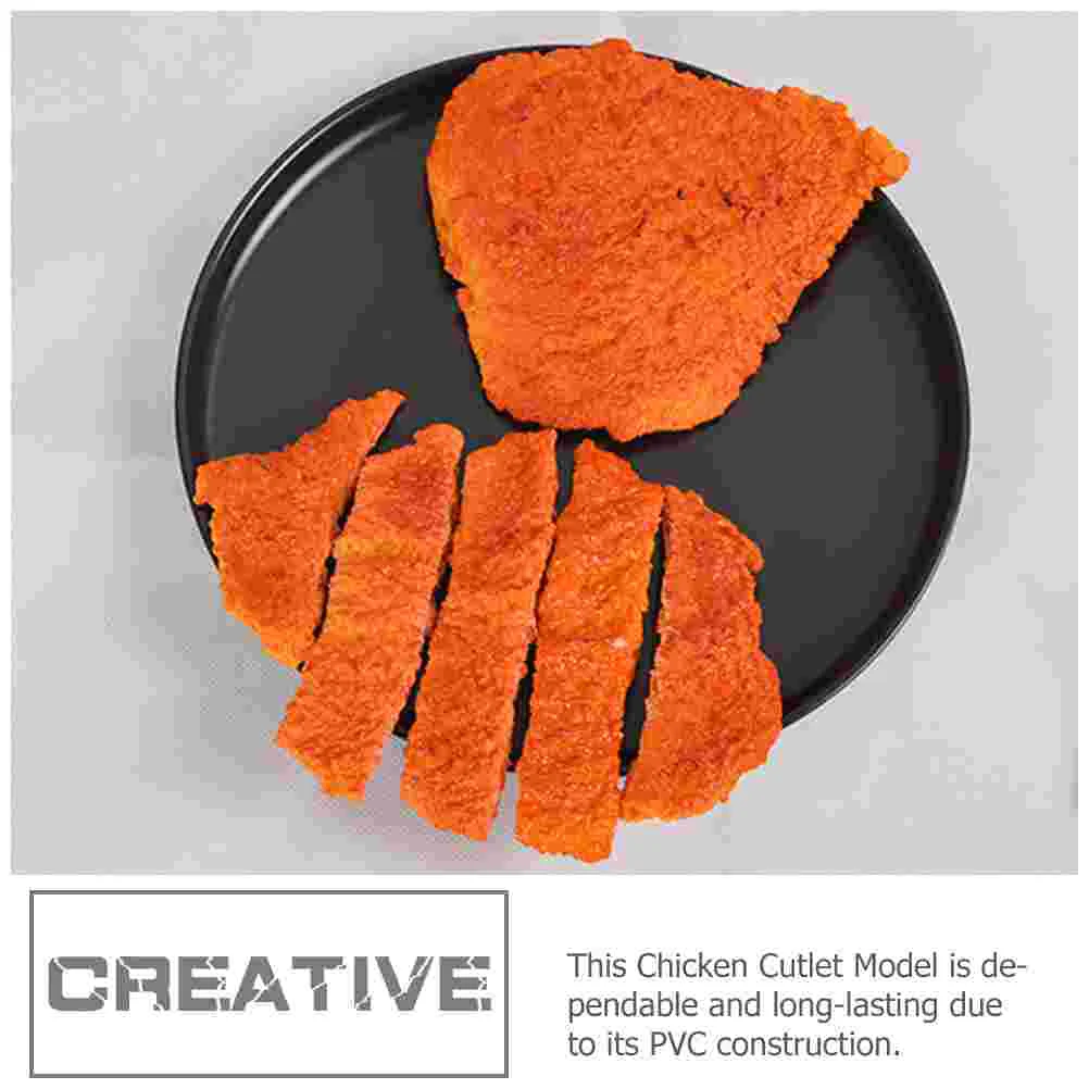 

Faux Chicken Chop Kitchen Toy Lifelike Toys Artificial Prop Food Display Scene Layout Props Pvc Simulation Cutlet