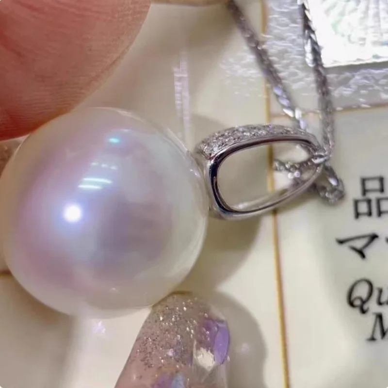 

Fashionable and exquisite AAAA 10-11mm natural South Sea white pearl pendant 925 sterling silver