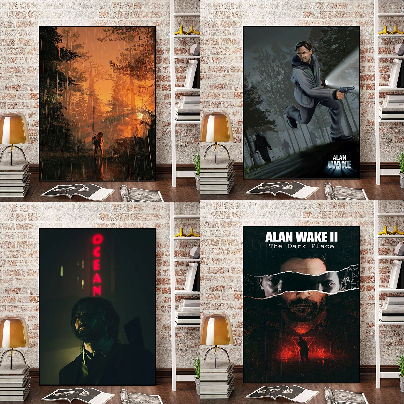 Room Decoration Home Decor Alan Wake 2 Posters for Wall Art Canvas Painting Poster Anime Interior Paintings Decorations Pictures