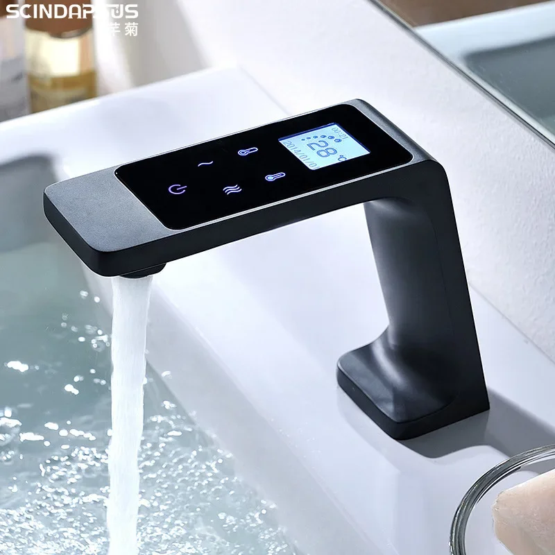 

Touch type constant temperature faucet All copper electronic LCD display 38 degrees constant intelligent touch screen temperatur