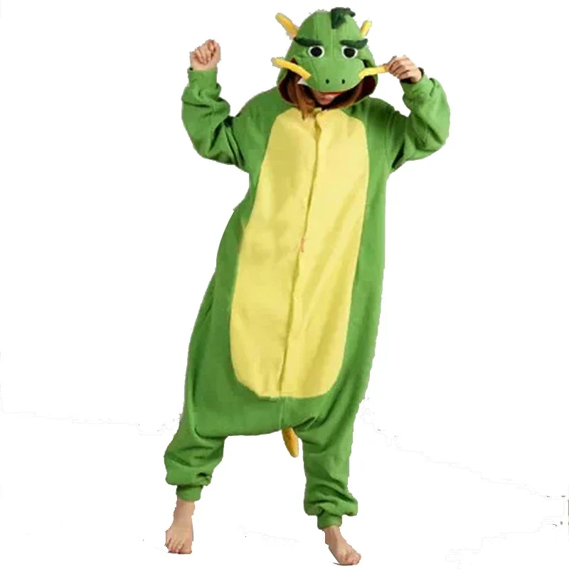 Chinese Dragon Onesies For Adults Women Pajamas Kigurumi Anime One-piece Pijamas Fleece Men Full Body Cosplay Costume Bodysuits