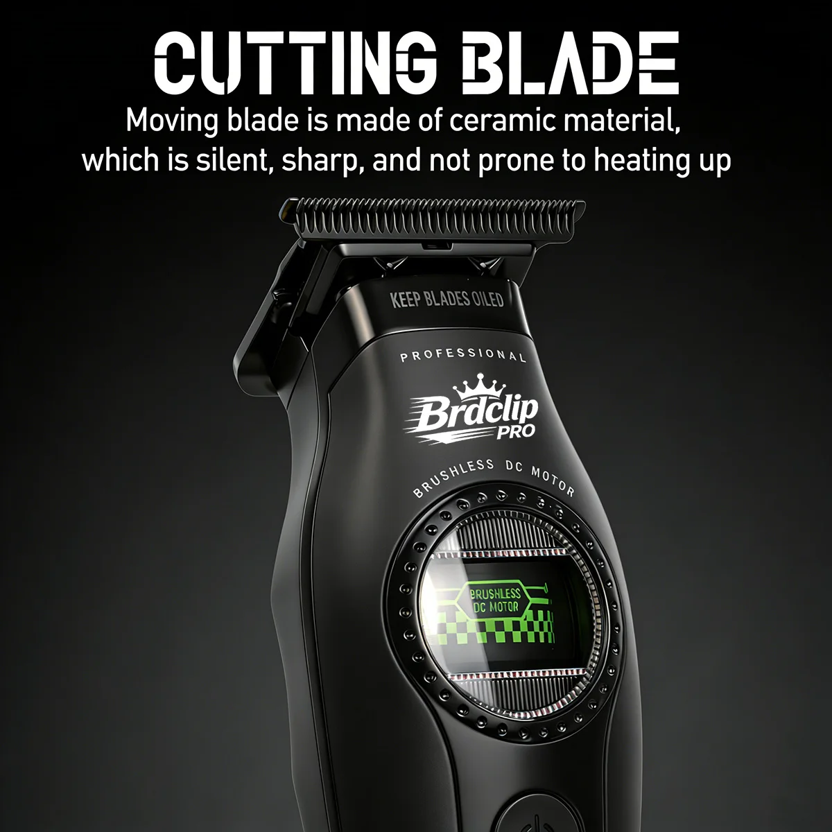 Professional Outer Rotor Hair Trimmer BRDCLIP 898T 8000RPM Brushless Motor Detachable DLC Blade Hair Clipper Salon Barber Men‘s