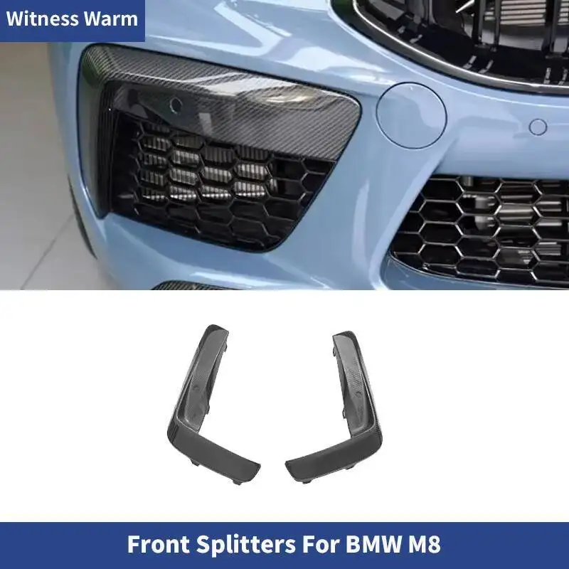 Séparateur d'aération avant en Fiber de carbone forgé, couteau à Air d'angle d'enveloppe avant pour BMW F91 F92 F93 M8